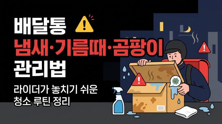 배달통 냄새·기름때·곰팡이 관리법: 라이더가 놓치기 쉬운 청소 루틴 정리