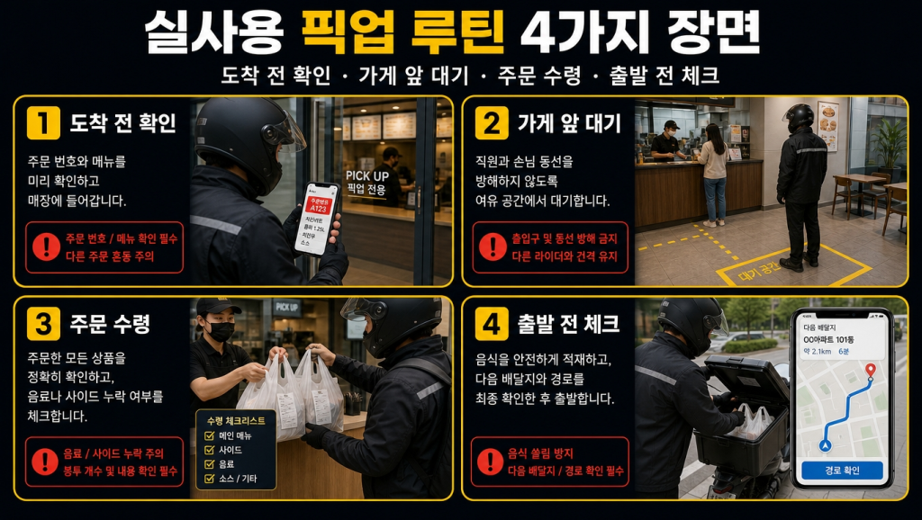 픽업 루틴 4가지